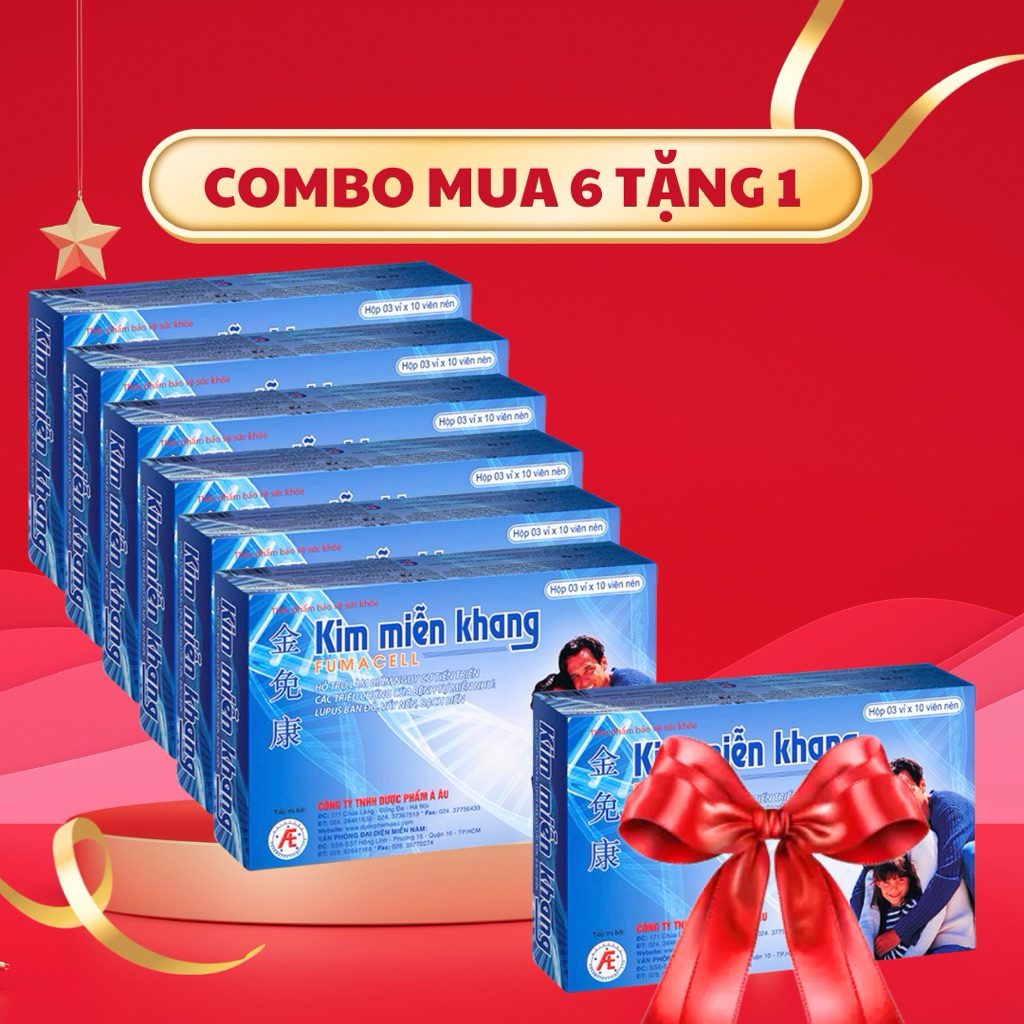 COMBO MUA 6 TẶNG 1 -KIM MIỄN KHANG  - CHO NGƯỜI VẨY NẾN, LUPUS BAN ĐỎ - HỘP 30 VIÊN