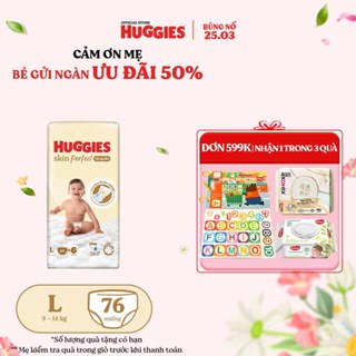 Tã quần Huggies Skin Perfect Super Jumbo M70+2/ L60+2/ XL52+6/ XXL48+6 với 2 vùng thấm giảm kích ứng da