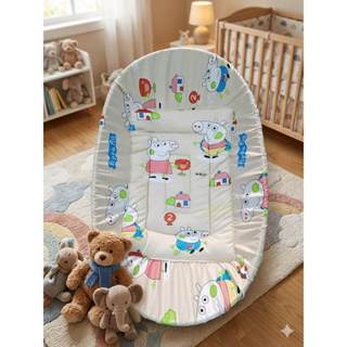 Bọc nệm nôi tre nằm võng không hầm bí (dùng được cho 3 size nôi kt 85x55; 90x60; 100x60)