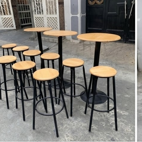 bàn ghế bar cao 75cm 2 ghế 1 bàn, bàn quầy bar