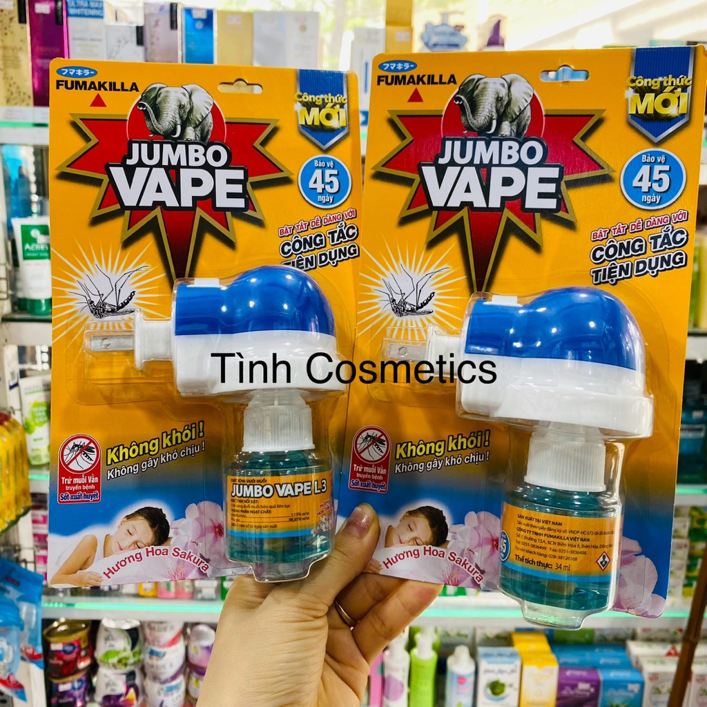 Combo 2 máy xông đuổi muỗi jumbo hương Sakura, máy cắm điện jumbo, xua đuổi muỗi hiệu quả