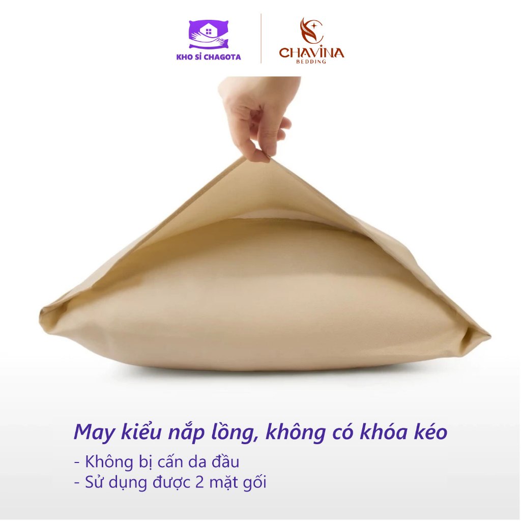 Vỏ Gối Nằm Lụa Tencel Lyocell CHAGOTA, Thiết Kế Công Nghệ Lyocell Hiện Đại, Vải Mềm Mịn, Kháng Khuẩn