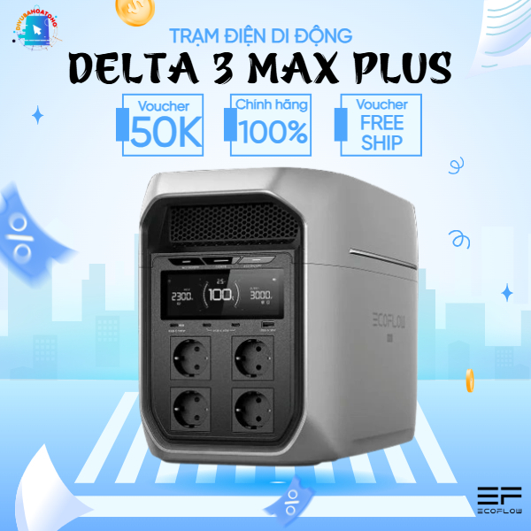 Trạm Điện Di Động Ecoflow Delta 3 Max Plus - Dung Lượng Lưu Trữ Dung 2048Wh