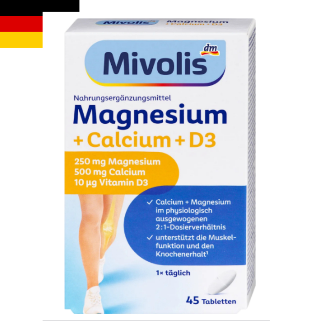 Viên Magnesium Calcium d3 Mivolis hộp 45 viên