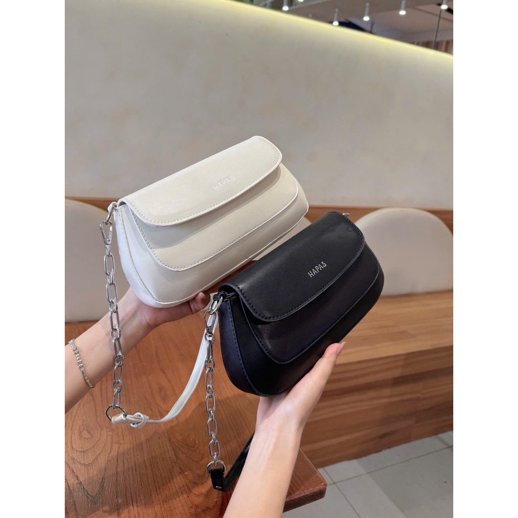 Túi Xách Nữ HÁPAS Hobo Nắp Gập Chain Handle Size 23