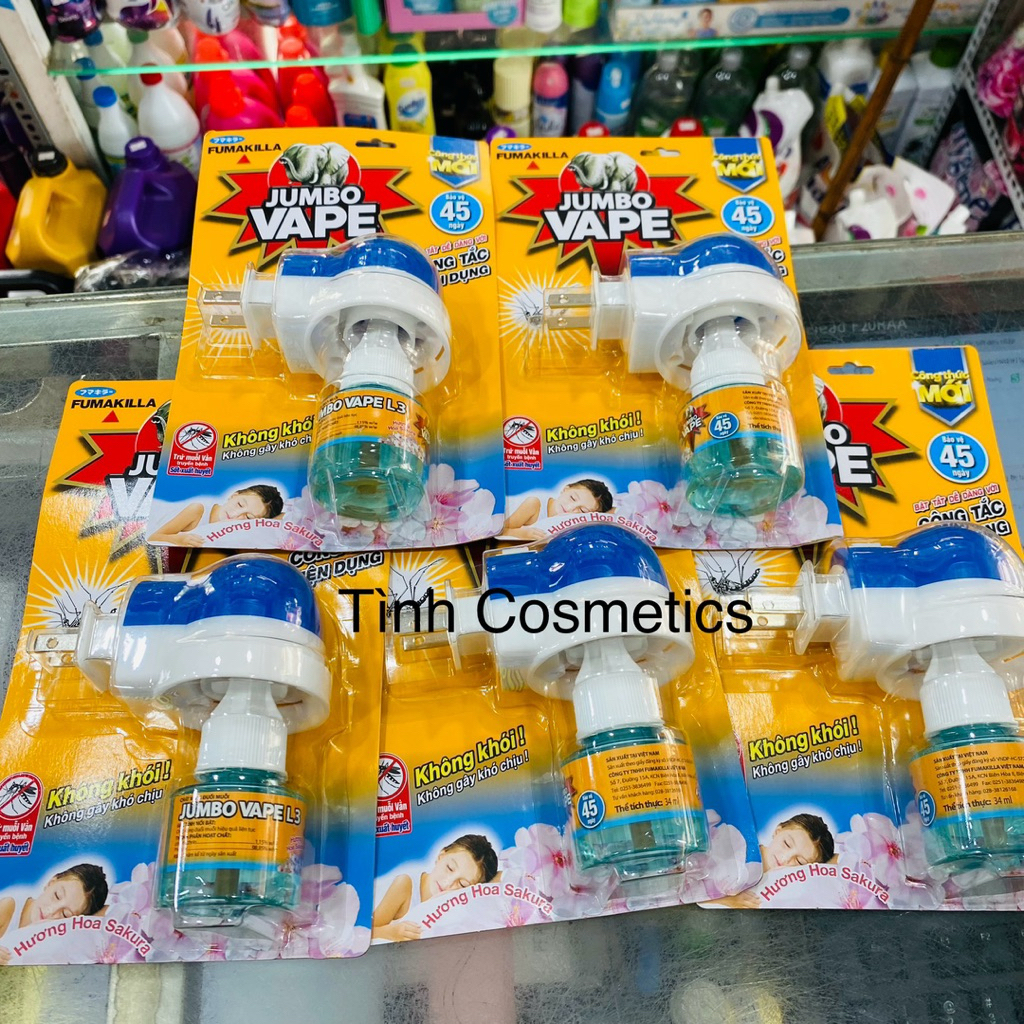 Combo 5 máy xông đuổi muỗi jumbo vape L3 Sakura, máy cắm điện xua đuổi muỗi jumbo hiệu quả