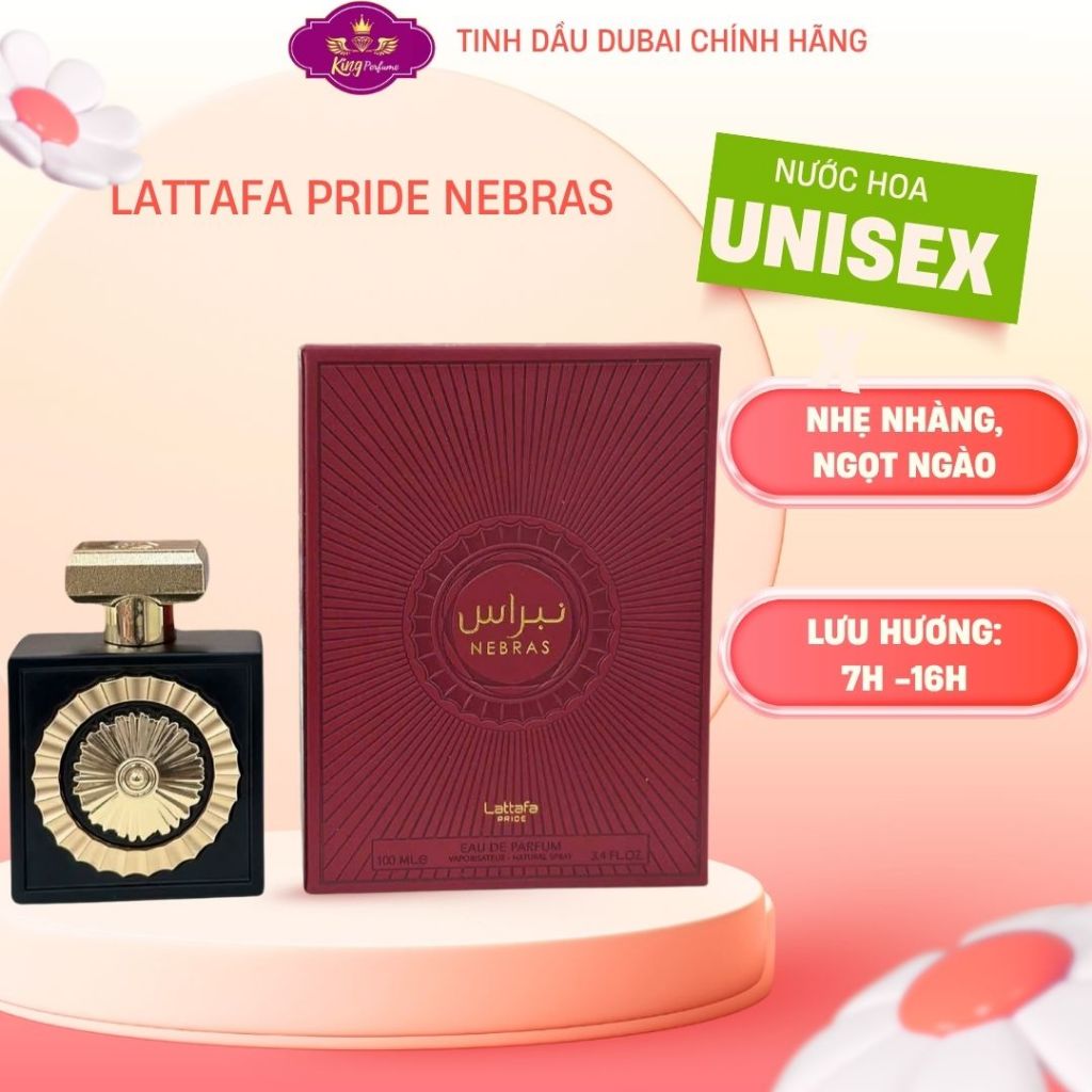Nước Hoa Unisex Lattafa Pride Nebras EDP 100ml Ngọt ngào, Cuốn hút