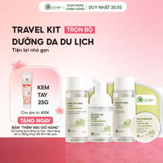 Set Mỹ Phẩm TravelKit Skincare Chăm Sóc Mọi Loại Da Tơ Tằm Rau Má Cỏ Mềm