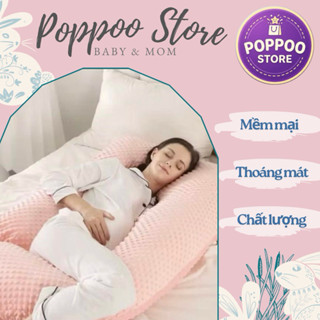 Gối Bầu Chữ U Gối Bà Bầu Vải Nhung Mềm Mịn Hàng Cao Cấp Mẫu Mới Nhất 2024 - Kid Mom VN