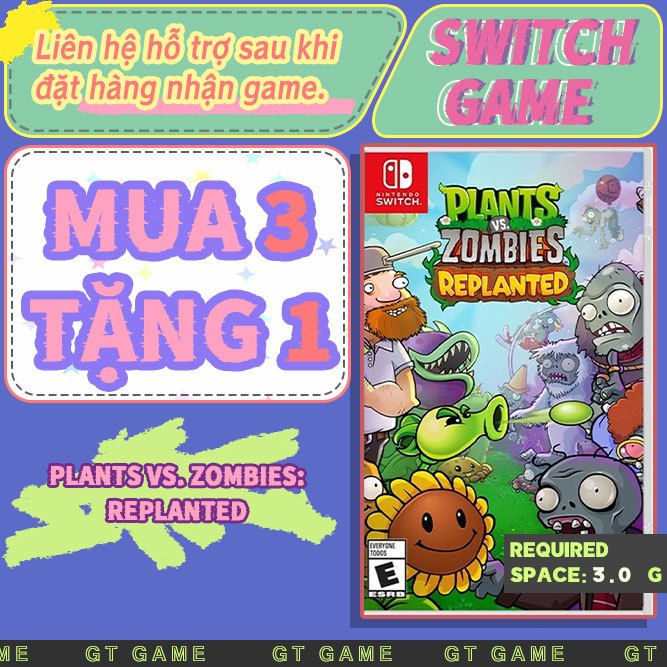 Plants vs. Zombies: Replanted Nintendo Switch（Switch Game） -Mua 3 tặng 1