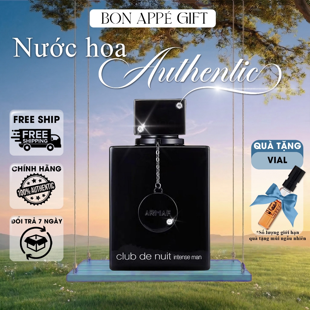 (SHOP MỚI) - Nước Hoa  Club De Nuit Intense Man 105ml - Hương gỗ cay nồng, nam tính - Bon Appe Gift