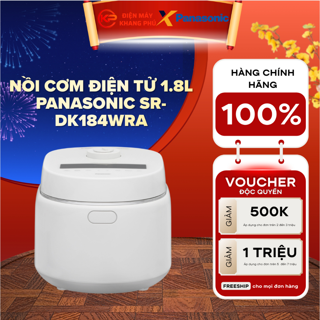 Nồi cơm điện tử 1.8L Panasonic SR-DK184WRA