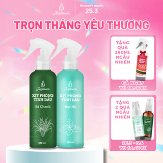 Bình Xịt Phòng Tinh Dầu Sả Chanh, Bạc Hà, Quế, Bạch Đàn Chanh 280ml Julyhouse Khử Mùi Hiệu quả