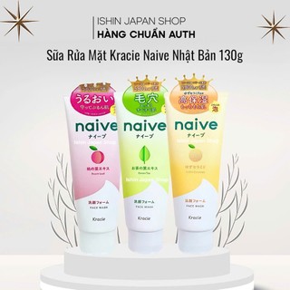 Sữa Rửa Mặt Kracie Naive Facial Cleanser 130g Nội Địa Nhật – 100% Dịu Nhẹ Cho Da Nhạy Cảm