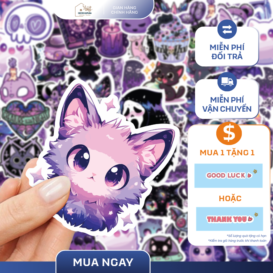 Set 36 Hình Dán Sticker BigSize Galaxy Gothic, Trang Trí Laptop, Điện Thoại, Mũ Bảo Hiểm (50mm-60mm)