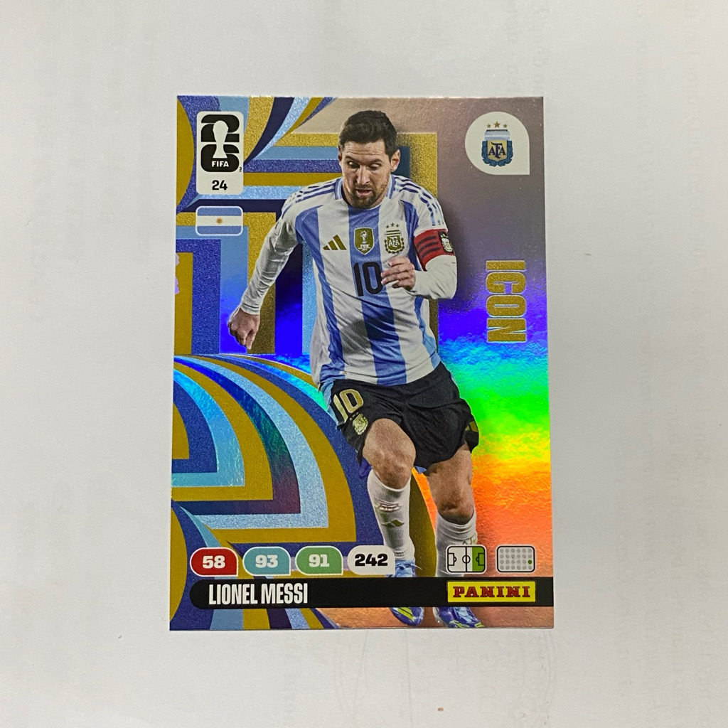 Thẻ Cầu Thủ Lionel Messi Icon Panini Adrenalyn XL Fifa World Cup 2026