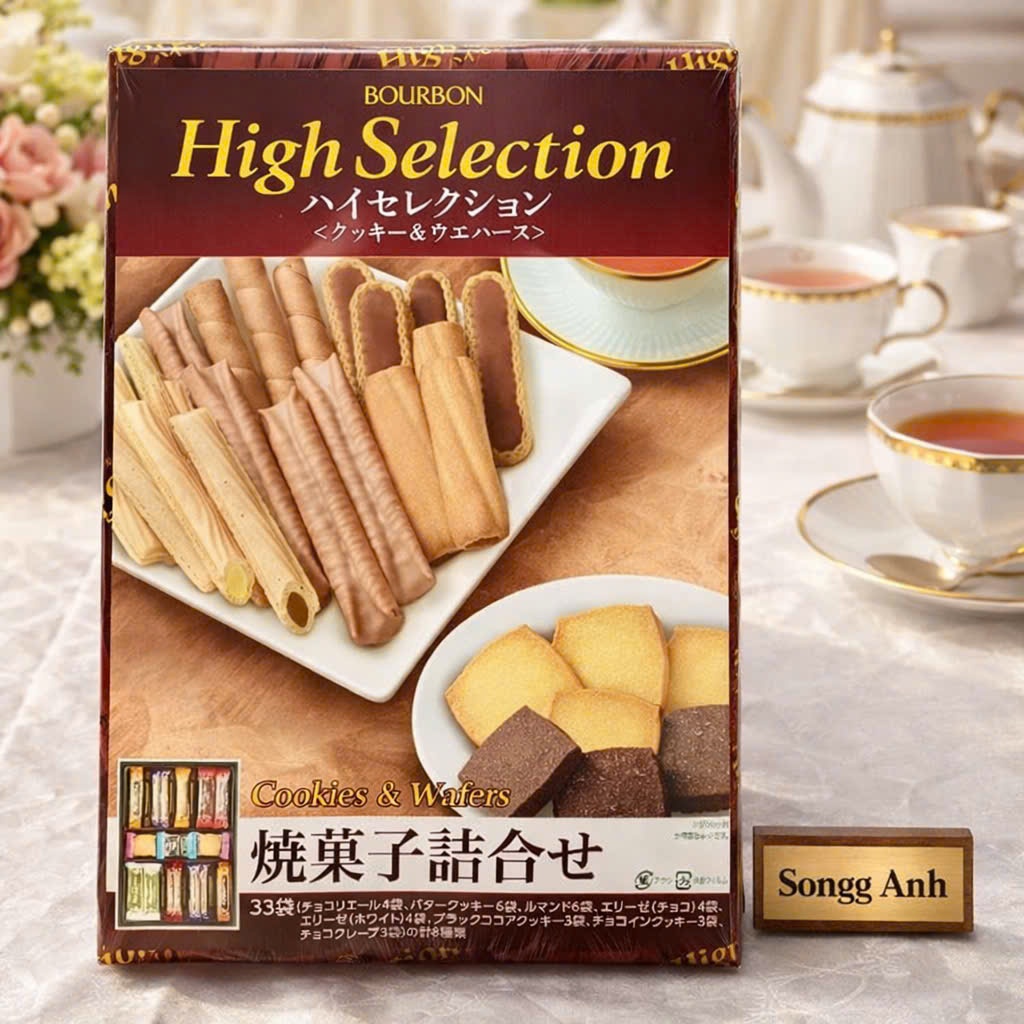 Bánh Quy Và Bánh Xốp Bourbon High Selection 8 Vị Nhật Bản