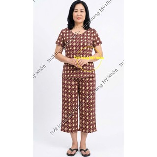 Đồ bộ mặc nhà thun lạnh thái lửng đẹp