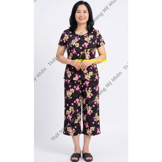 Đồ bộ mặc nhà thun lạnh thái lửng đẹp