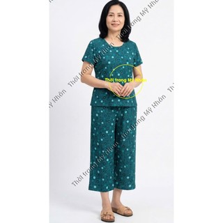 Đồ bộ mặc nhà thun lạnh thái lửng đẹp