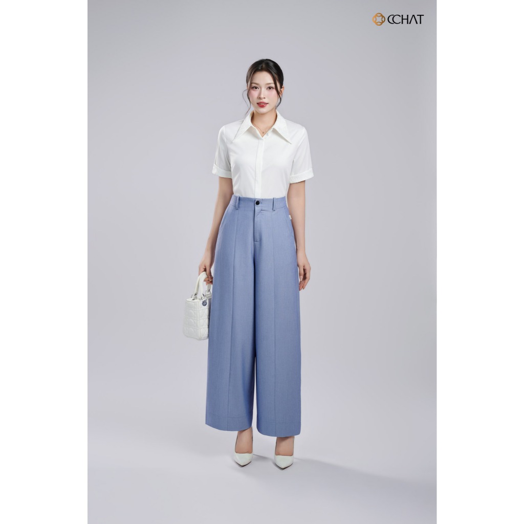 Áo Sơ Mi Nữ 𝐂𝐂𝐇𝐀𝐓 Dáng Suông Nari Phối Ren Chất Liệu Cao Cấp 16FNT8055ST | BigBuy360 - bigbuy360.vn