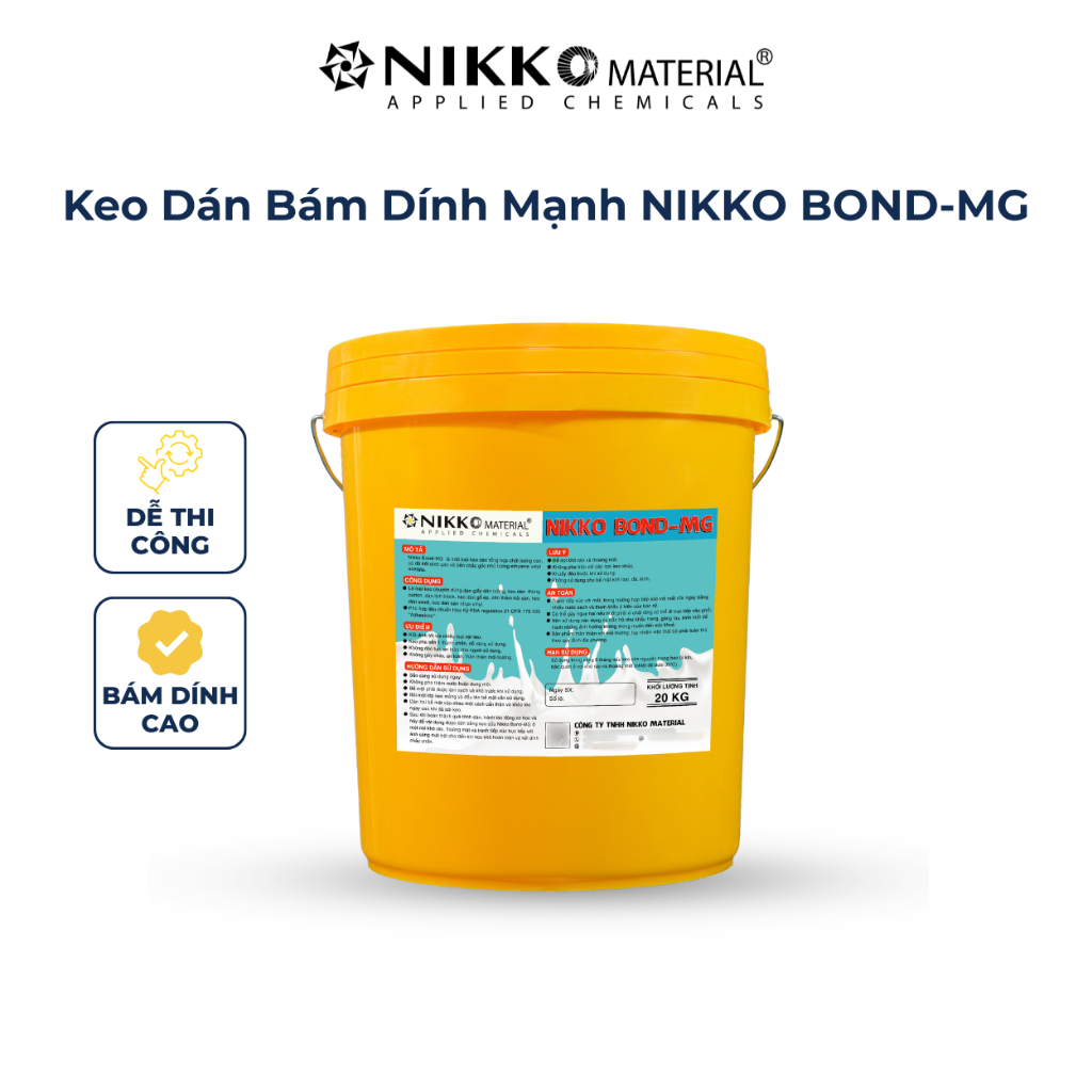 Keo Dán NIKKO BOND-MG Cao Cấp – Keo Dán Giấy Dán Tường, Gỗ Ép, Carton, Sàn Vinyl Siêu Dính