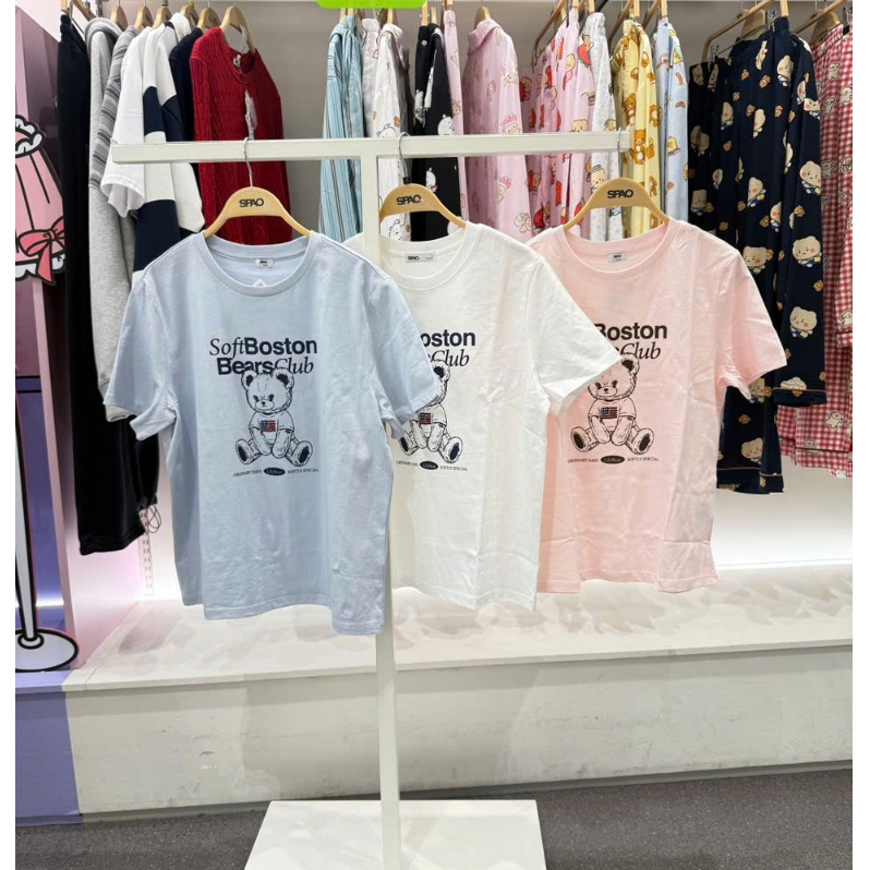 [Auth] Áo phông Spao Korea Boston Bear Club