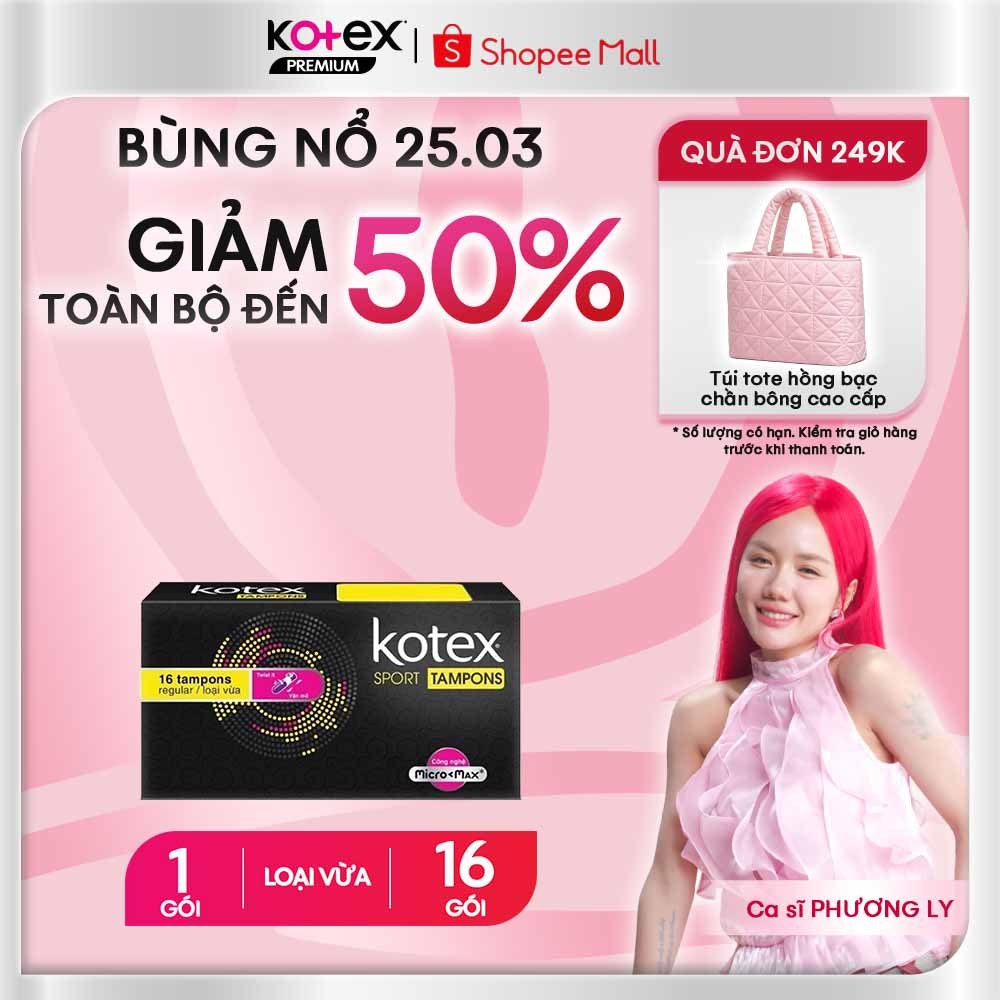 Băng Vệ Sinh Tampon Kotex 16 Miếng/Gói