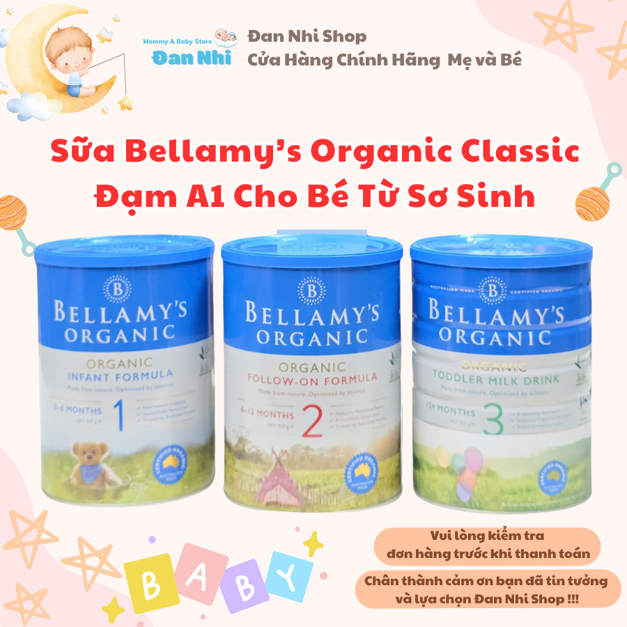 [Mẫu Cũ - Date 2026] Sữa Bellamy's Organic Classic, sữa công thức Bellamy hỗ trợ bé phát triển toàn 