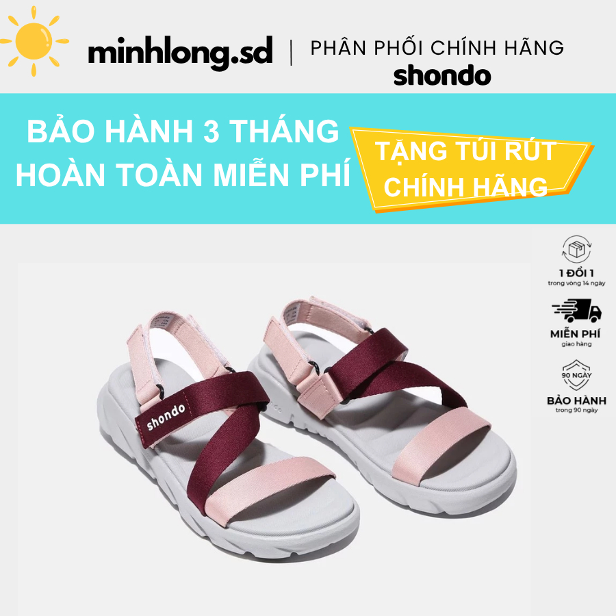 Giày Sandal Shondo F6 sport Ombre Hồng Nâu - F6S2162