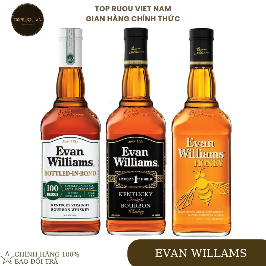 Whisky Mỹ Evan William 700m [Chính Hãng][Top Rượu VN]