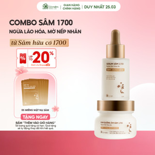 [MUA 2 TẶNG 1] Bộ Đôi Ngừa Lão Hoá Mờ Đốm Nâu Nếp Nhăn Serum Kem Dưỡng Sâm 1700 Cỏ Mềm