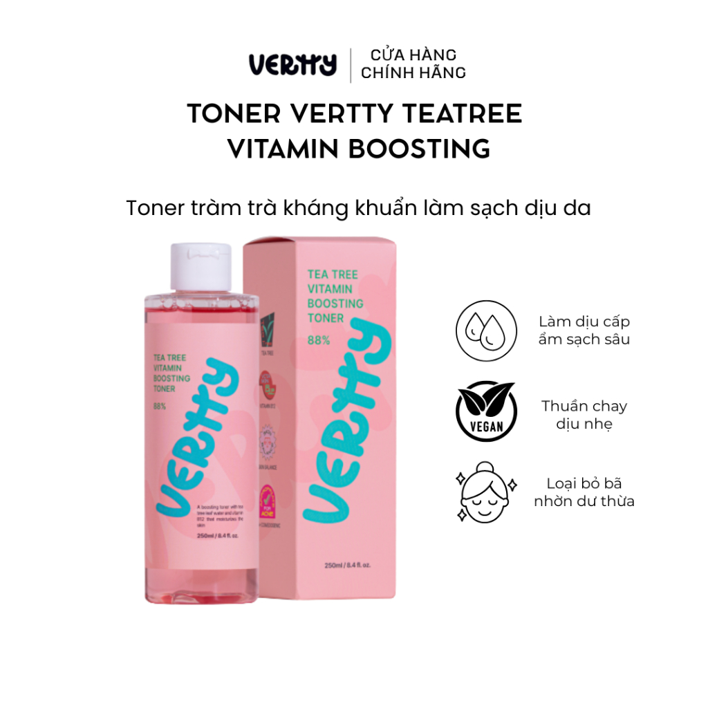 Toner làm dịu da Tee Tree Vertty Vitamin Boosting Toner - 250ml