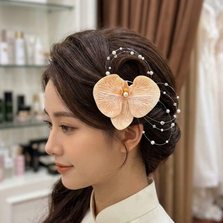 Kẹp Tóc Hoa Lan Hồ Điệp Nữ | Kẹp Hoa Xinh Dễ Thương Cho Tóc Dài - Kẹp tóc xinh 2k