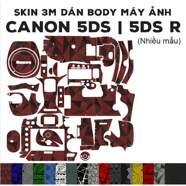 Skin 3M dán Canon 5DS / 5DS R (Nhiều mẫu) | Miếng film dán cho body máy ảnh canon 5ds và 5dsr