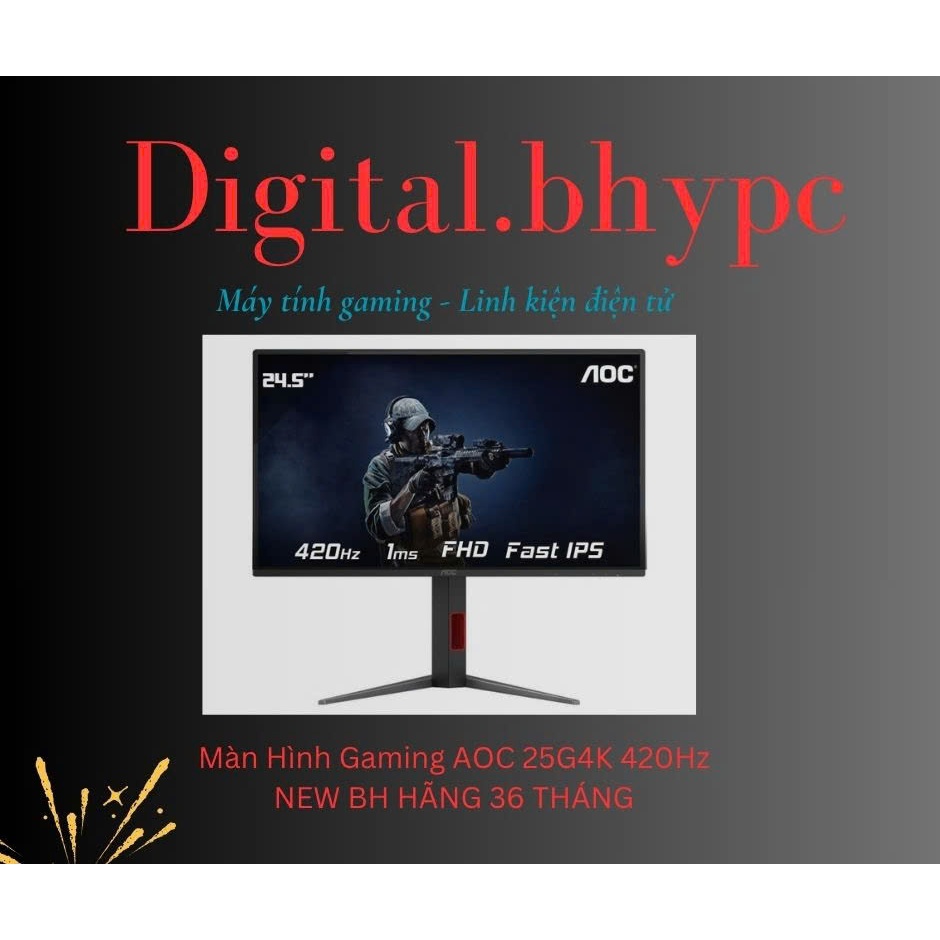 Màn hình Gaming AOC 25G4K | 25 inch, FHD, 420Hz, IPS new 36T