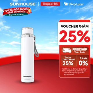 Bình giữ nhiệt Flexi Sunhouse 920 ml Sunhouse KS-TU920 -Inox 304 - Giữ nóng & lạnh tới 6h - Quai xách mềm tiện lợi