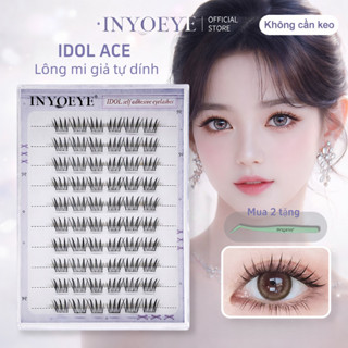 INYOEYE Lông Mi Giả Tự Dính Idol Ace 10-12mm Không Cần Keo, Có Thể Tái Sử Dụng, Dạng Chùm. Trang Điểm Mắt