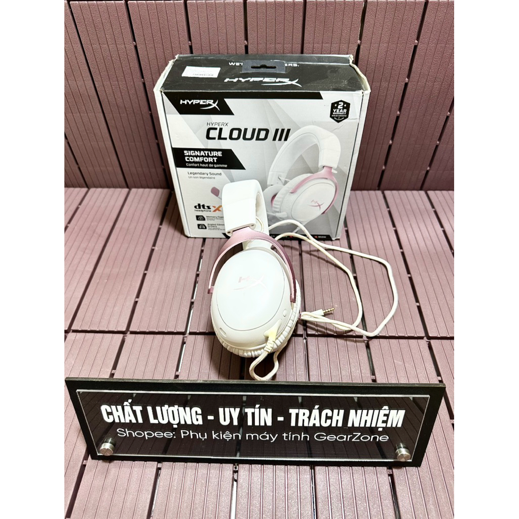 Tai nghe Gamming Hyperx Cloud 3 Hồng Trắng Pink III