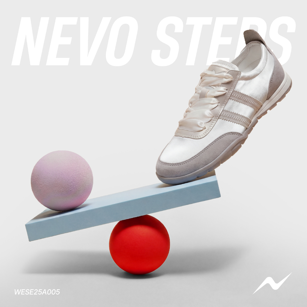 Giày Sneaker Ballet Nữ NEVO Phối Da Women's Leathermix Ballet Sneakers WESE25A005