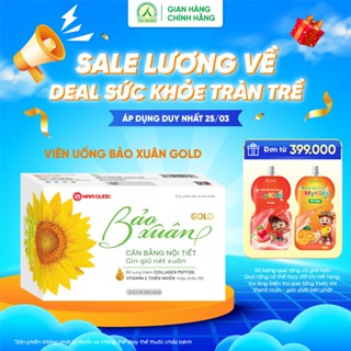 Viên uống Bảo Xuân Gold - Hỗ trợ cân bằng nội tiết tố , làm đẹp da, giảm khô hạn - Hộp 30 viên