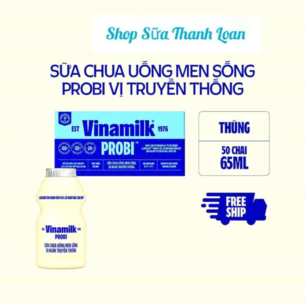 Lốc 5 Chai Sữa Chua Uống Probi Có Đường 65ml.