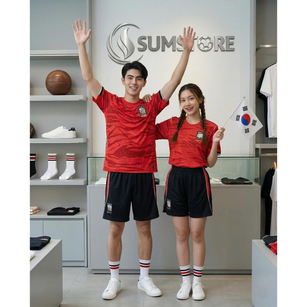 Đồ Bộ Thể Thao Nam Nữ HanQuoc Đỏ 2026