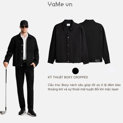 Áo Khoác Jean ColorLock™ Khóa Màu Đen Siêu Bền Tek Black Jean 003 Màu Đen Dáng Vừa Vặn F3 24969 |YaMe|