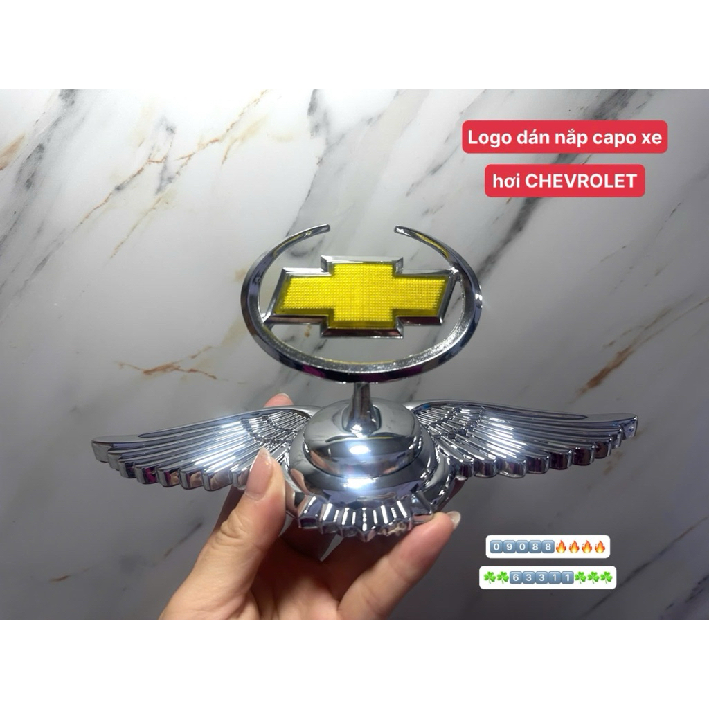🔥CHEVROLET - Logo Cánh Chim gắn mui xe ô tô hãng Chevrolet