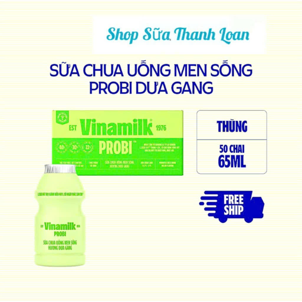 Lốc 5 Chai Sữa Chua Uống Probi Dưa Gang 65ml.