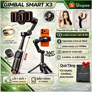 Gậy chống rung Gimbal Smart X3 - chống rung cực độ, xoay 360 độ dễ dàng bản nâng cấp mới nhất 10.0