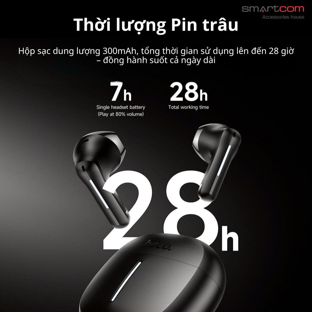 Tai nghe Bluetooth Hoco EQ33 / EQ34 plus phiên bản cải tiến nhất, tai nghe nhét tai bluetooth v5.4 pin 7 tiếng | BigBuy360 - bigbuy360.vn