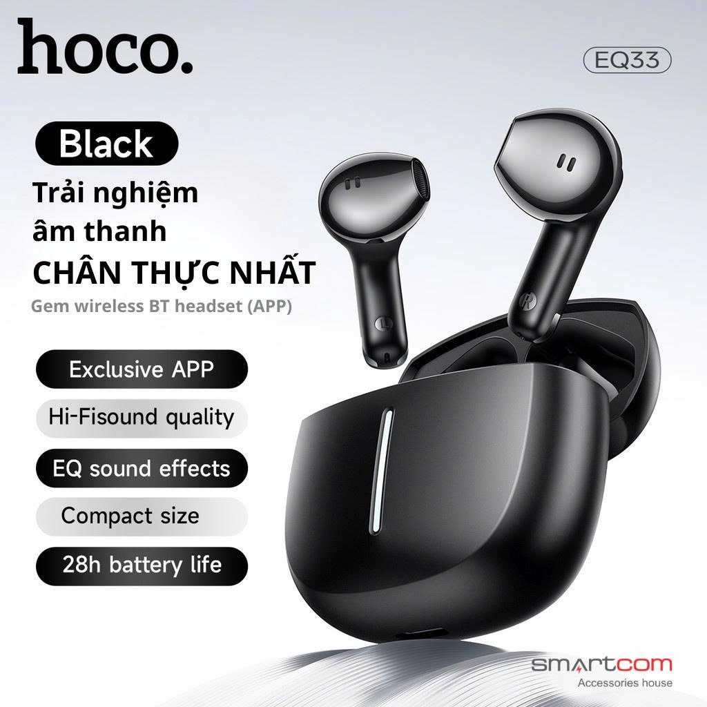 Tai nghe Bluetooth Hoco EQ33 / EQ34 plus phiên bản cải tiến nhất, tai nghe nhét tai bluetooth v5.4 pin 7 tiếng | BigBuy360 - bigbuy360.vn