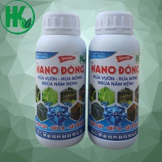 NANO ĐỒNG CHAI 500ML CHUYÊN RỬA VƯỜN, RỬA BÔNG, PHÒNG NGỪA NẤM BỆNH, GIÚP XANH DÀY LÀ, PHỤC HỒI VƯỜN